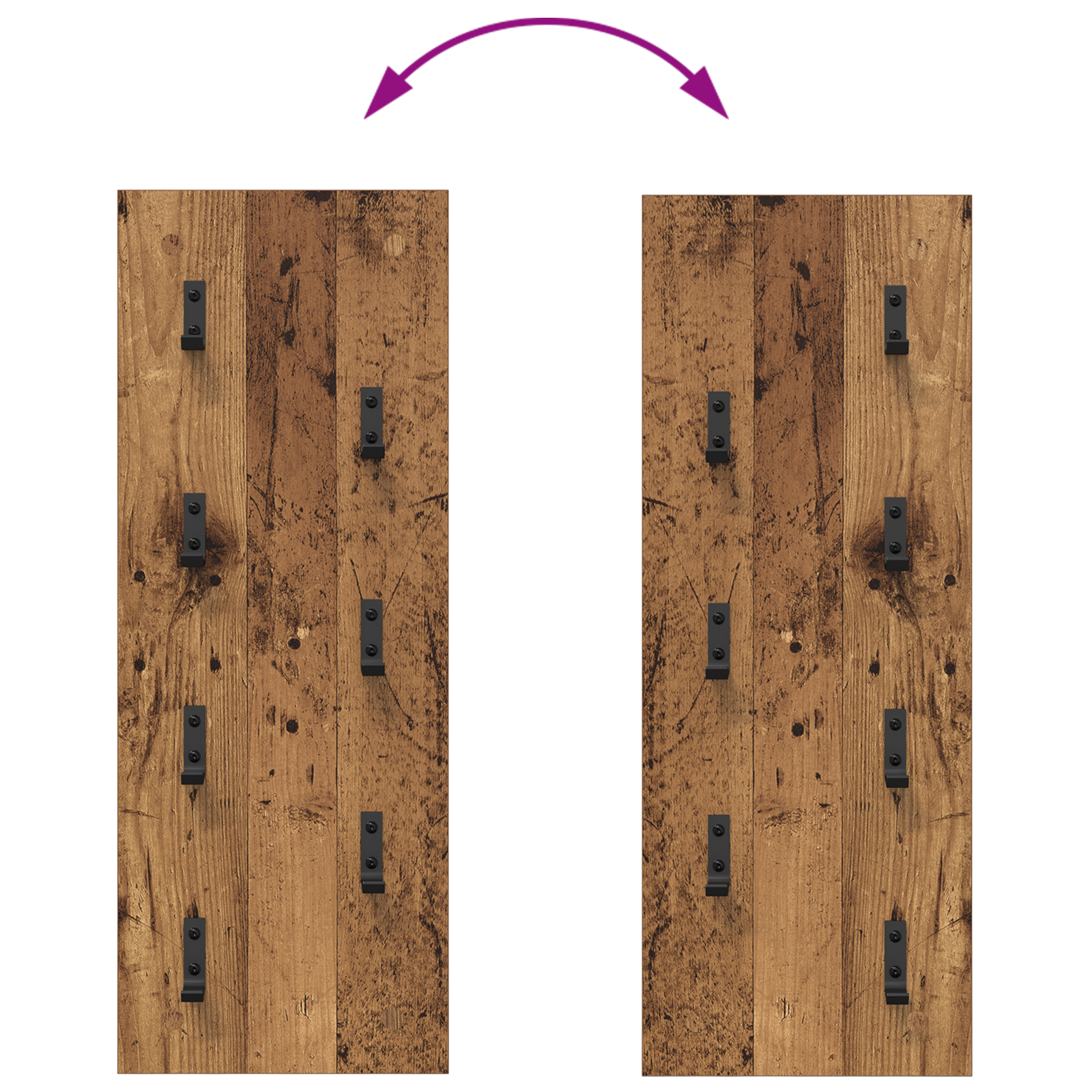 Răcător de paltoane montat pe perete Pe perete Lemn vechi GartenMobel Dekor