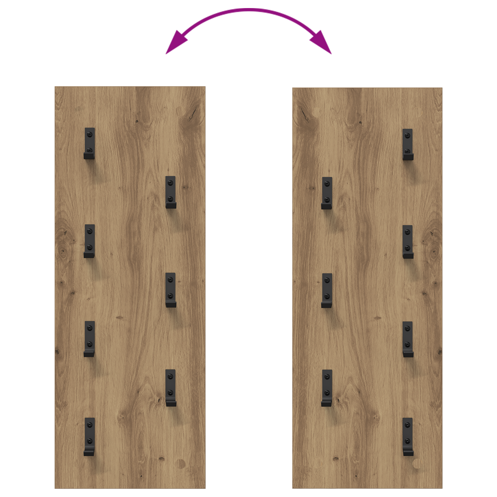 Răcător de paltoane montat pe perete Pe perete stejar artizanal GartenMobel Dekor