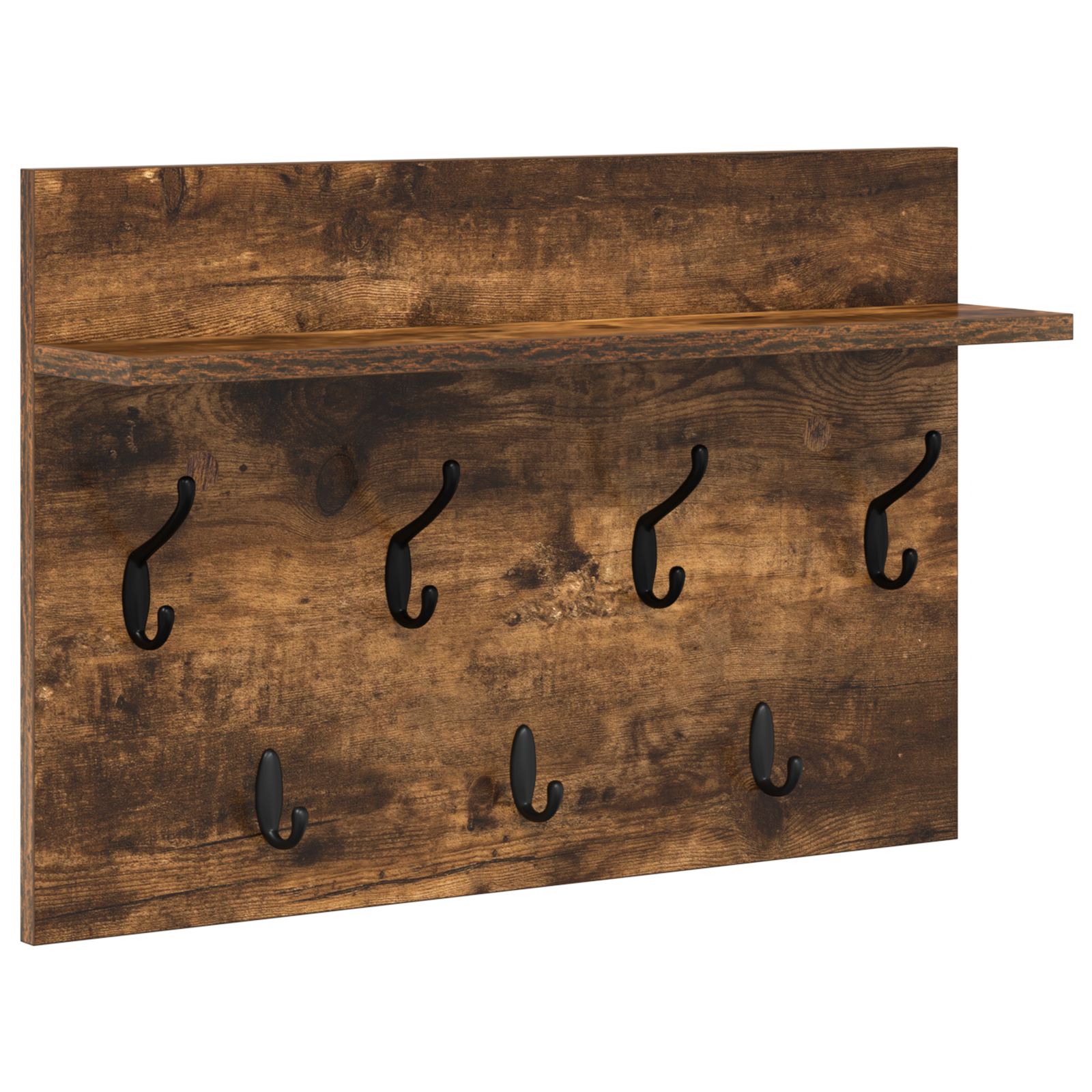 Răcător de paltoane montat pe perete cu raft Pe perete Stejar afumat GartenMobel Dekor