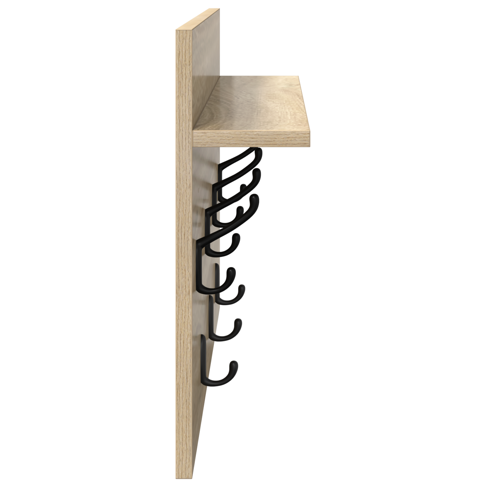 Răcător de paltoane montat pe perete cu raft Pe perete Stejar sonoma GartenMobel Dekor