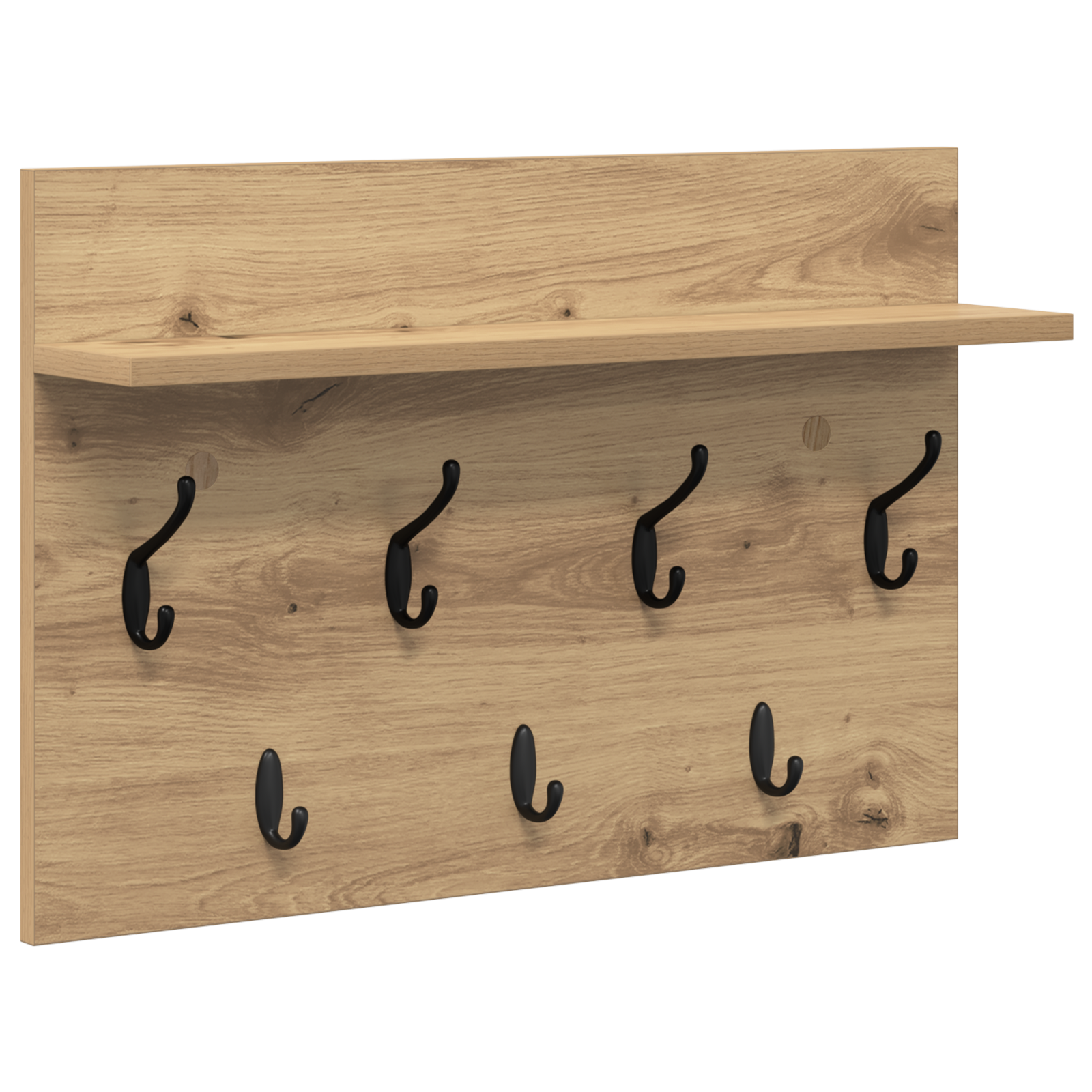 Răcător de paltoane montat pe perete cu raft Pe perete stejar artizanal GartenMobel Dekor