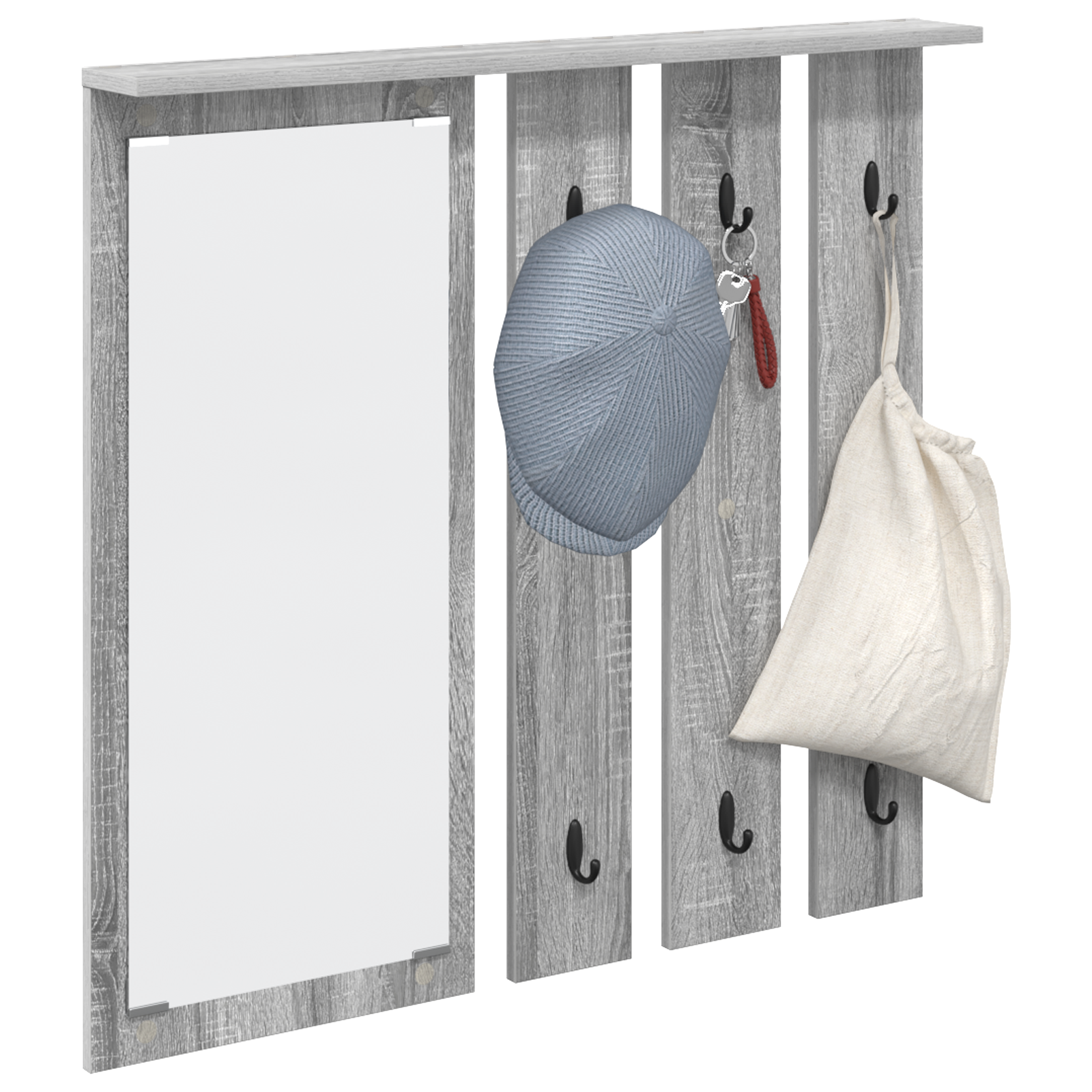 Răcător de paltoane montat pe perete sonoma gri 84 x 10 x 80 cm GartenMobel Dekor