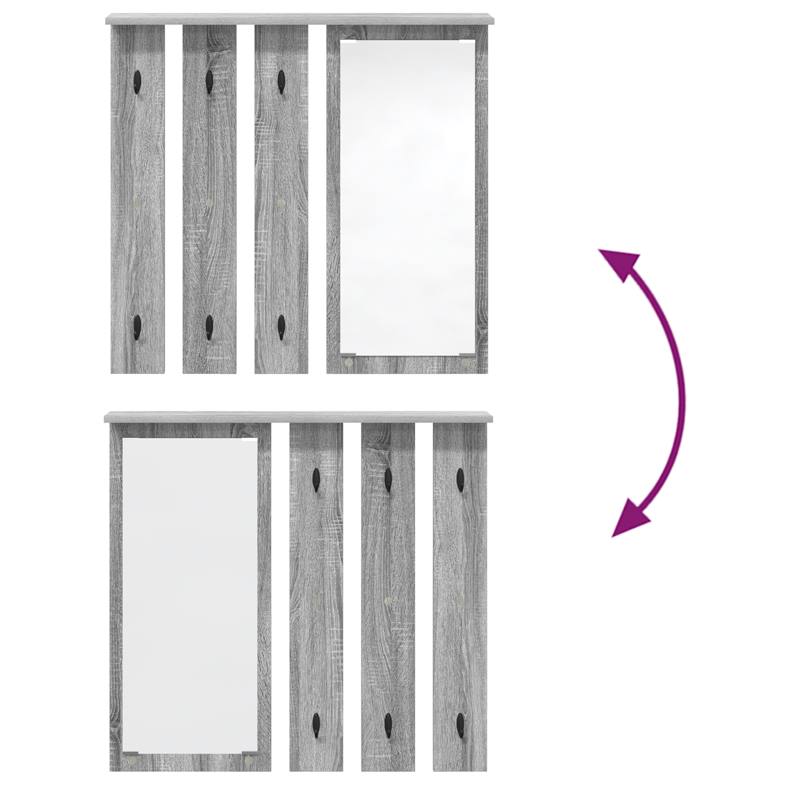 Răcător de paltoane montat pe perete sonoma gri 84 x 10 x 80 cm GartenMobel Dekor