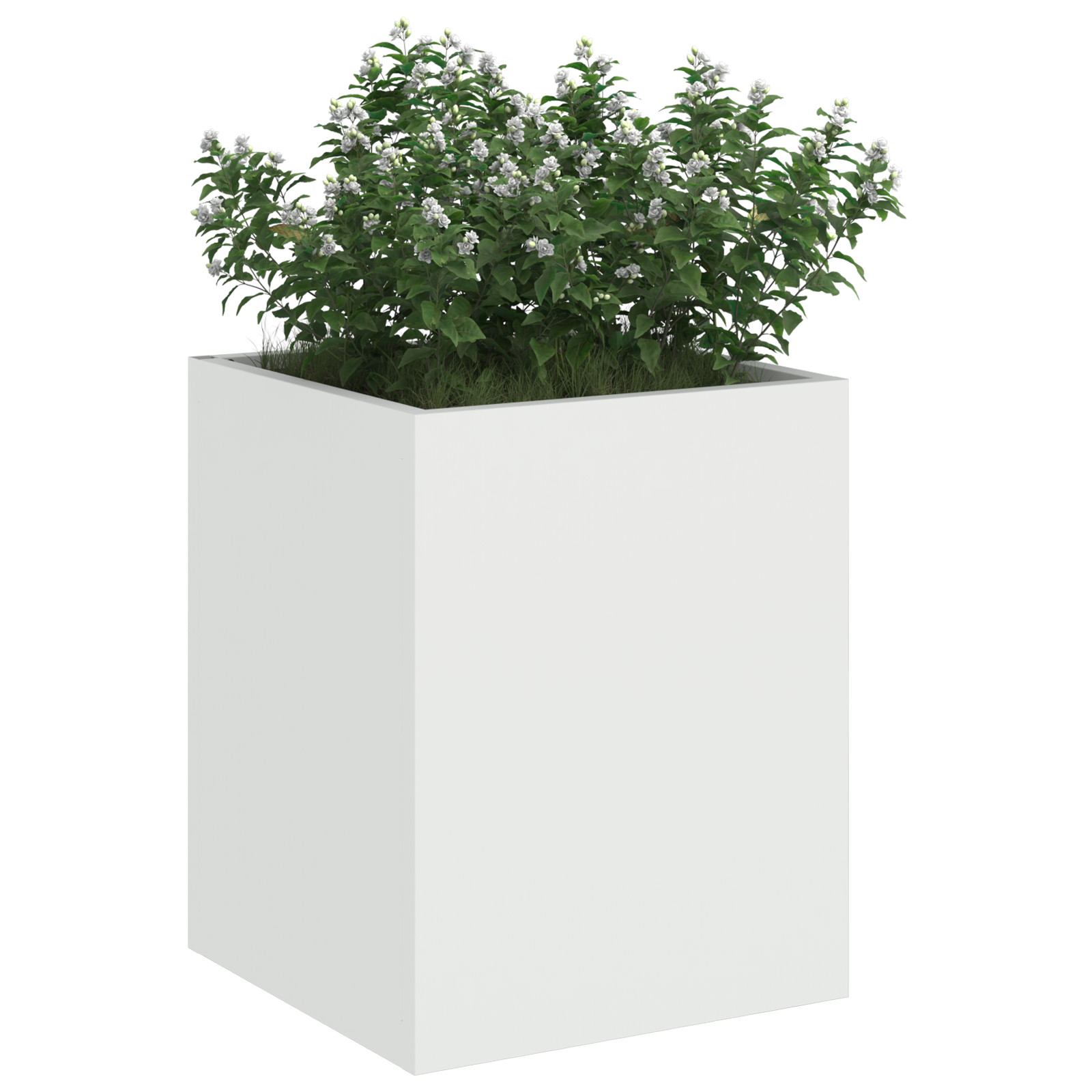 Vază pentru Grădină Alb 32 x 32 x 40 cm Oțel laminat la rece GartenMobel Dekor