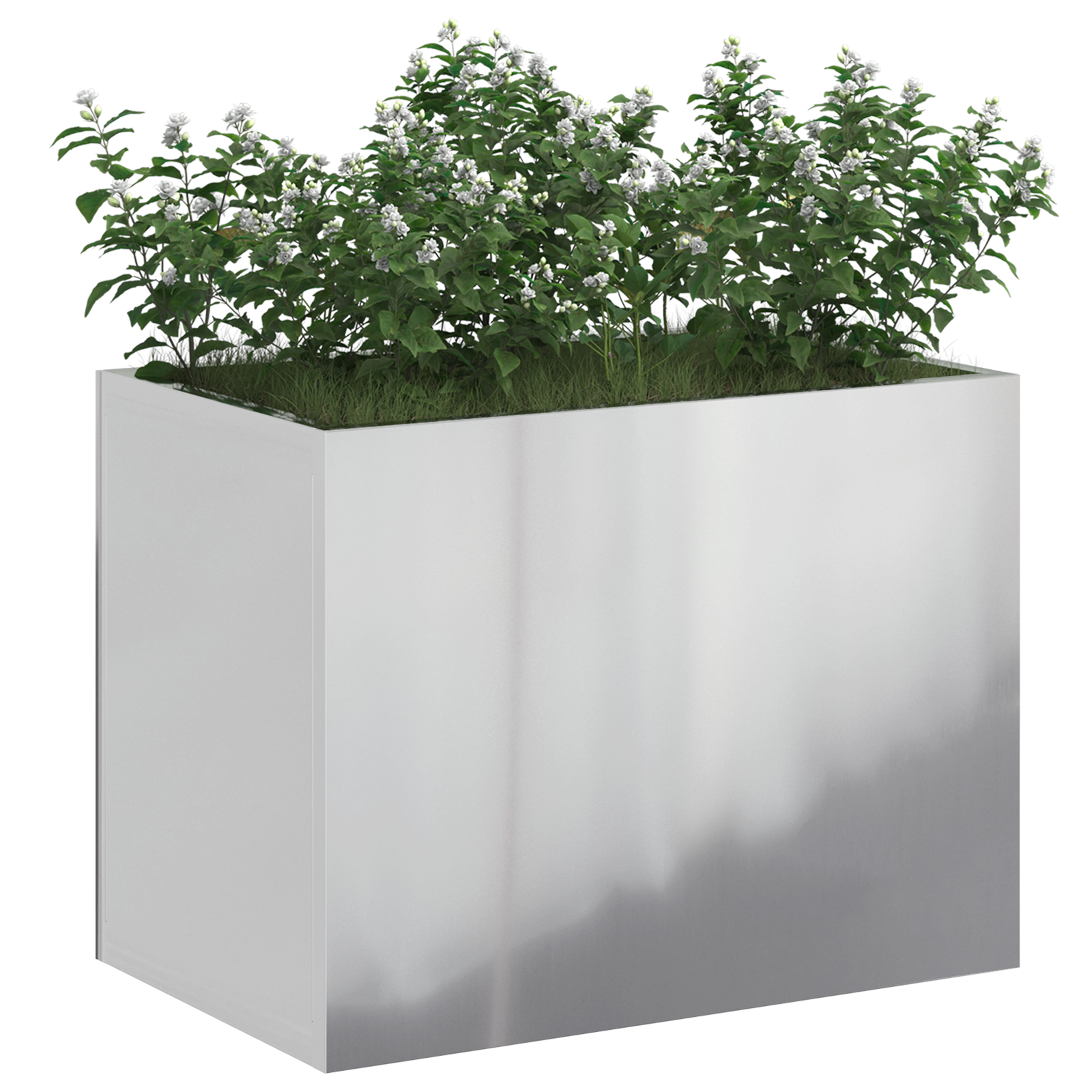 Vază pentru Grădină Argintiu 50 x 32 x 40 cm Oțel galvanizat GartenMobel Dekor