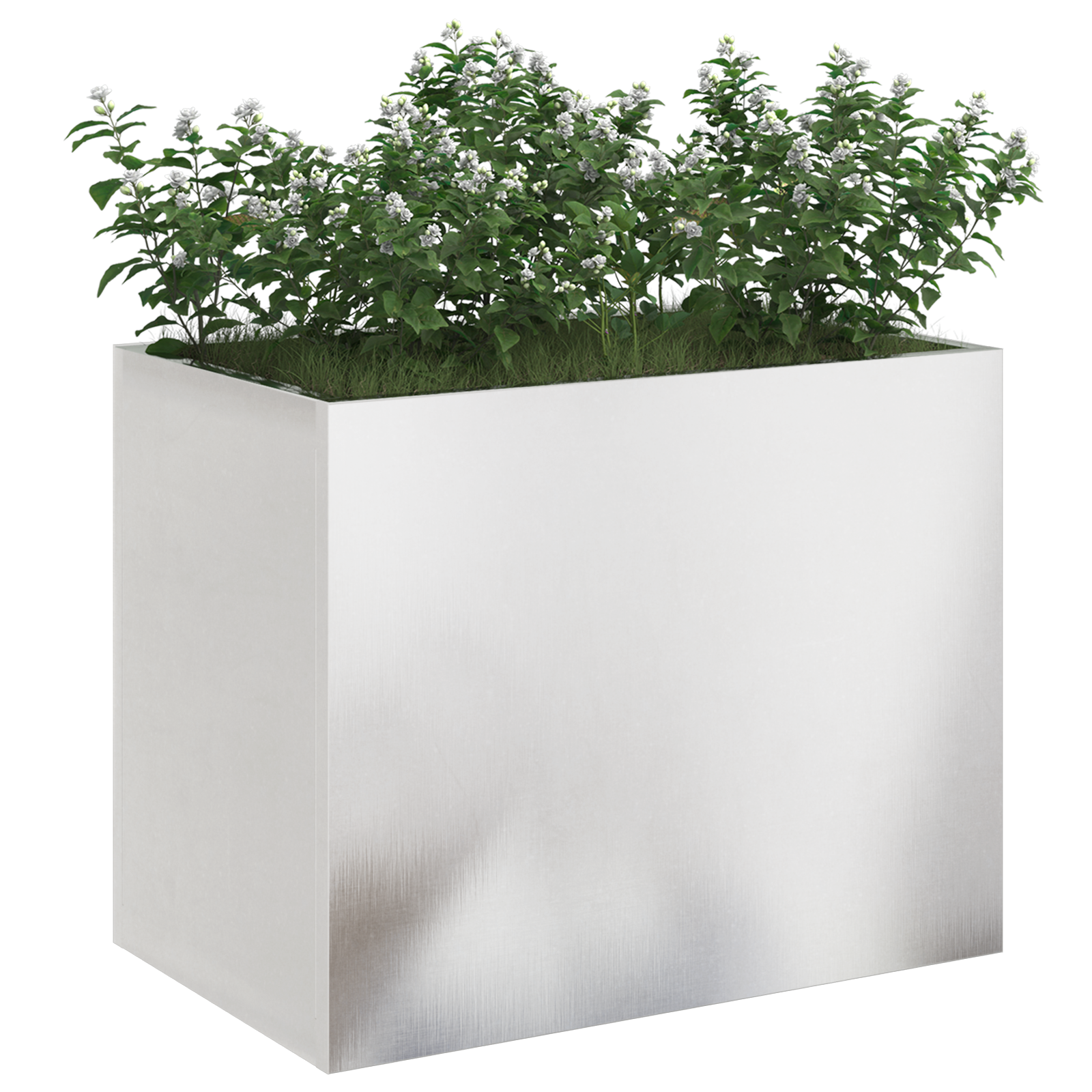 Vază pentru Grădină Argintiu 50 x 32 x 40 cm Oțel inoxidabil GartenMobel Dekor