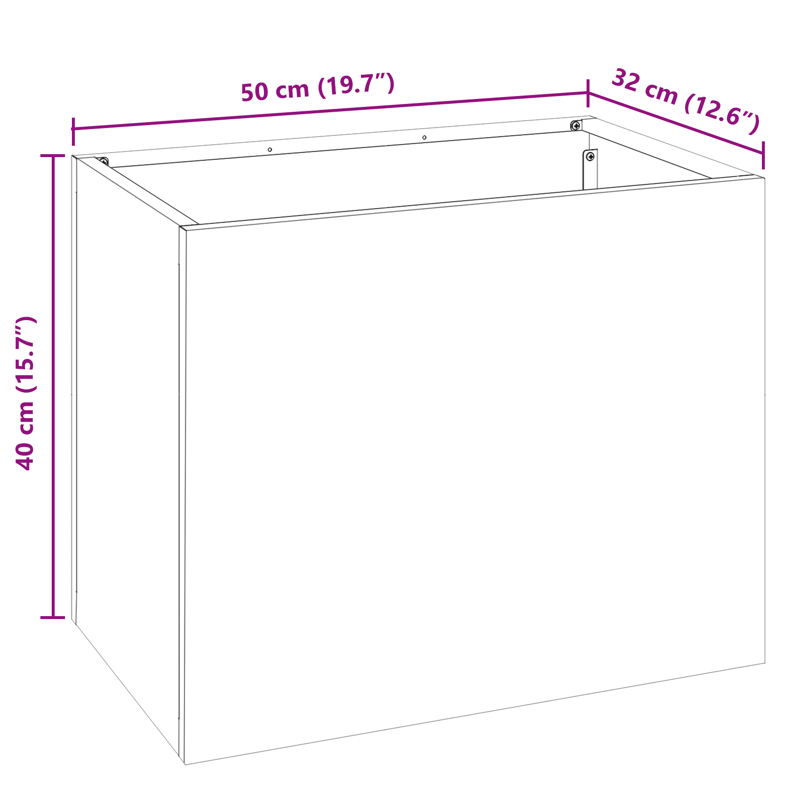 Vază pentru Grădină Maro 50 x 32 x 40 cm Oțel Vechi GartenMobel Dekor
