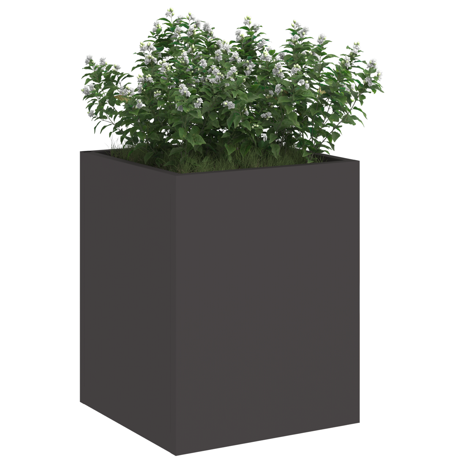 Vază pentru Grădină Negru 32 x 32 x 40 cm Oțel laminat la rece GartenMobel Dekor