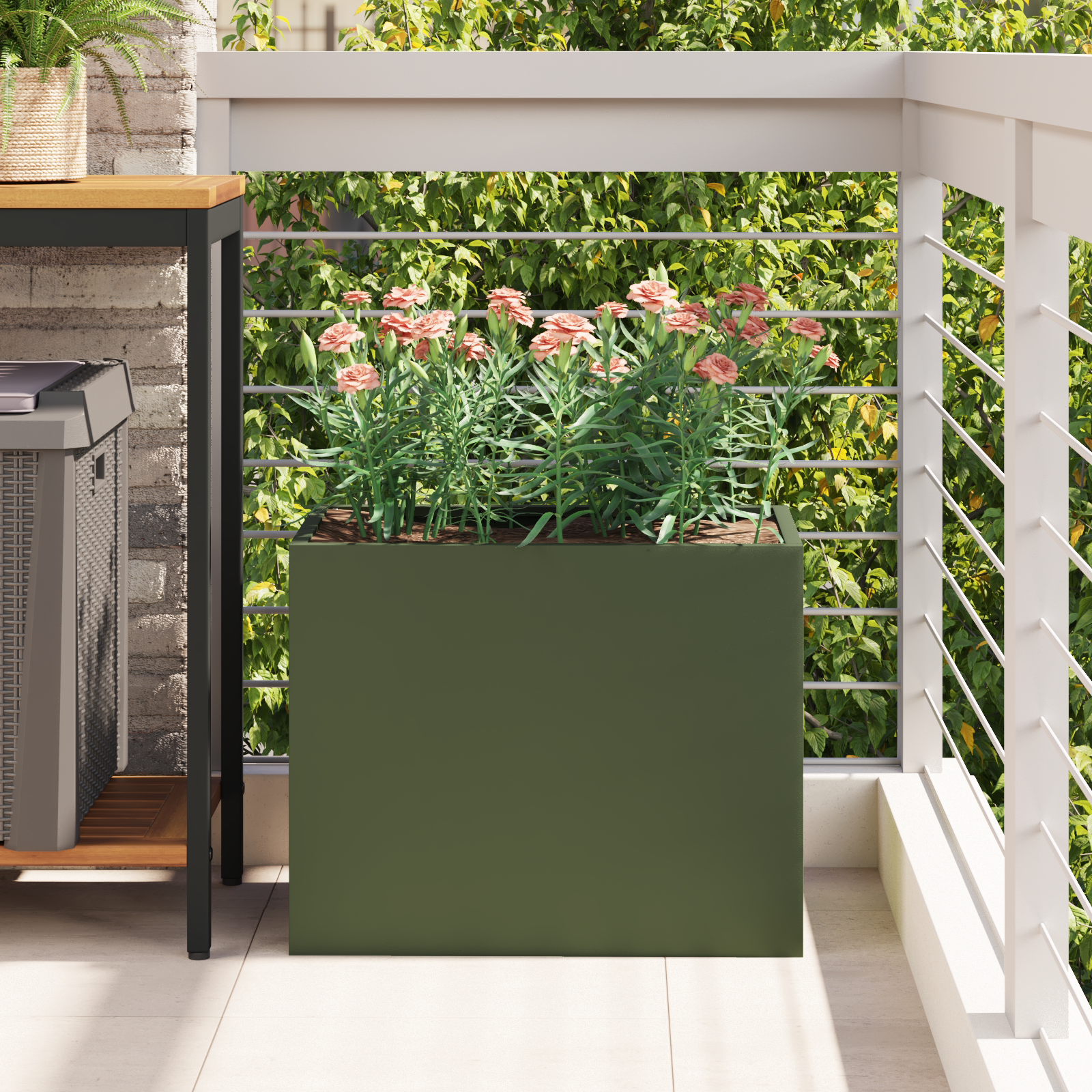 Vază pentru Grădină Olivengrønn 50 x 32 x 40 cm GartenMobel Dekor