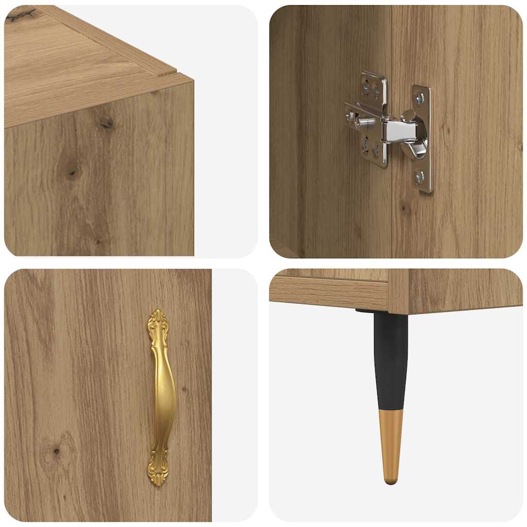 Bufet cu depozitare cu ușă Maro 90 x 34 x 80 cm Lemn compozit GartenMobel Dekor