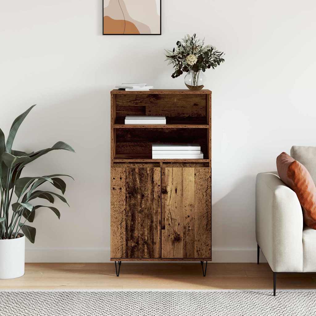 Bufet cu raft cu depozitare cu ușă Maro 60 x 36 x 110 cm Lemn compozit GartenMobel Dekor