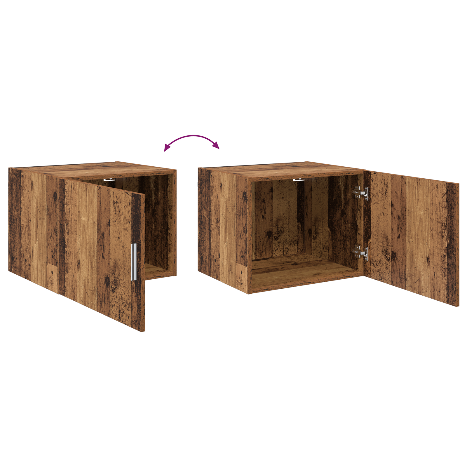 Dulap de perete Lemn vechi 50 x 42.5 x 40 cm Lemn compozit GartenMobel Dekor