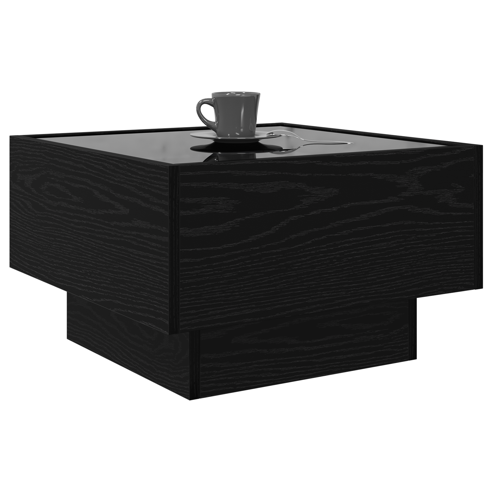 Masă de cafea Stejar negru 50 x 50 x 30 cm Lemn compozit GartenMobel Dekor
