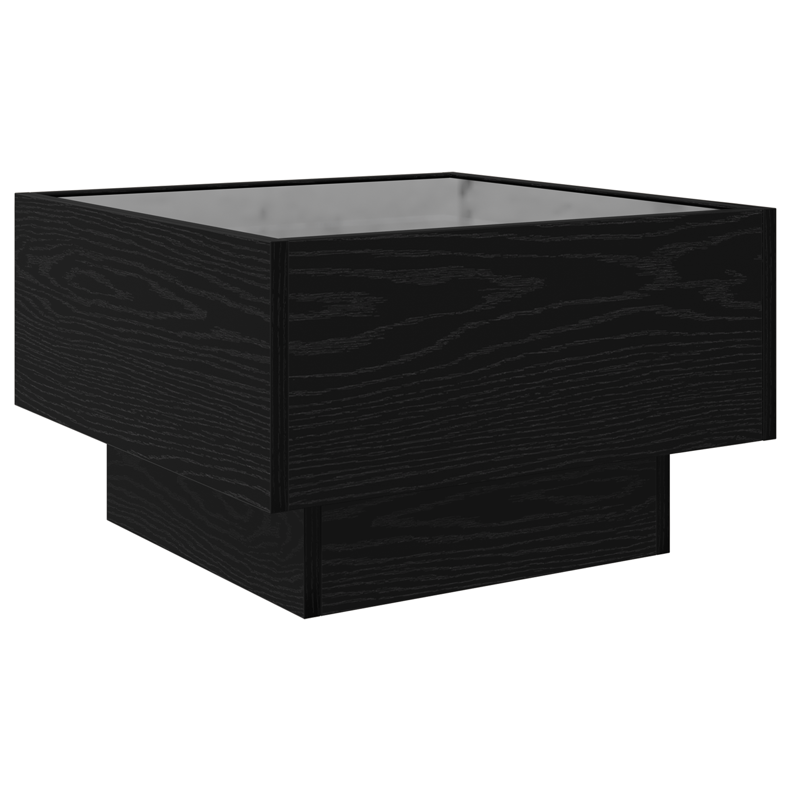 Masă de cafea Stejar negru 50 x 50 x 30 cm Lemn compozit GartenMobel Dekor