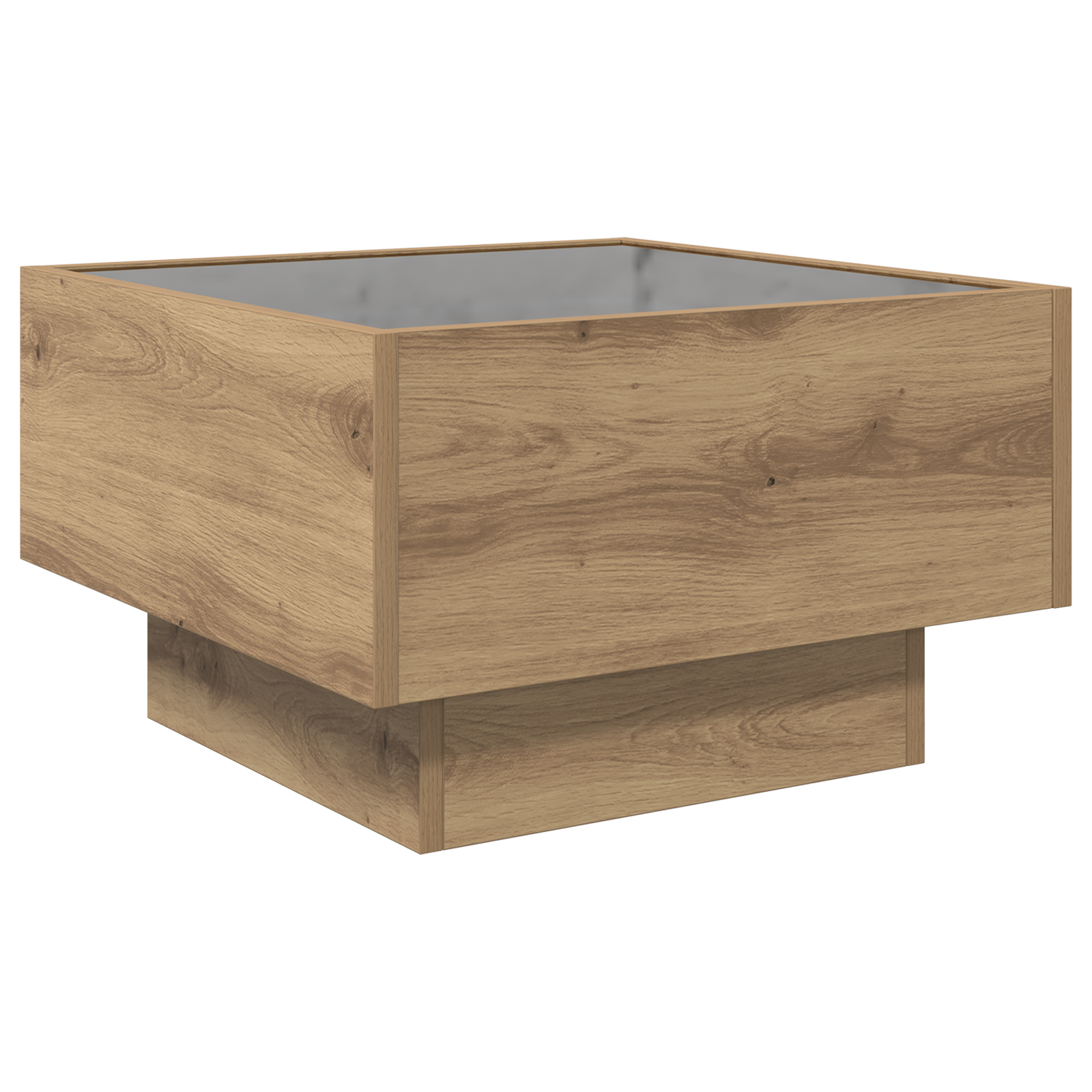 Masă de cafea stejar artizanal 50 x 50 x 30 cm Lemn compozit GartenMobel Dekor