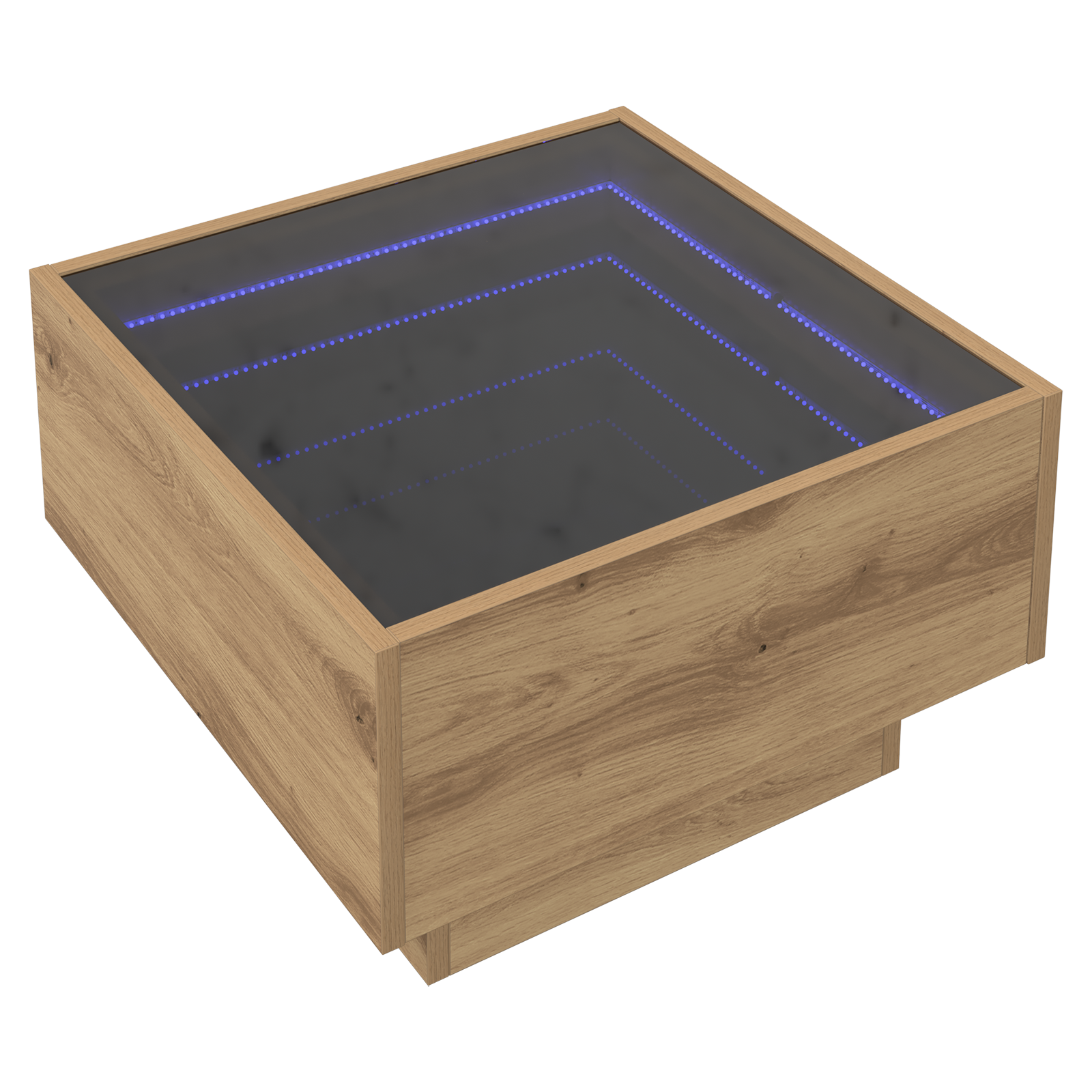 Masă de cafea stejar artizanal 50 x 50 x 30 cm Lemn compozit GartenMobel Dekor