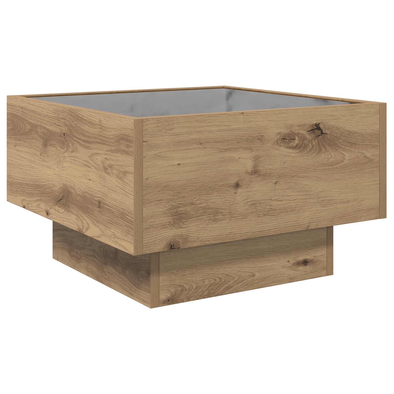 Masă de cafea stejar artizanal 50 x 50 x 30 cm Lemn compozit GartenMobel Dekor