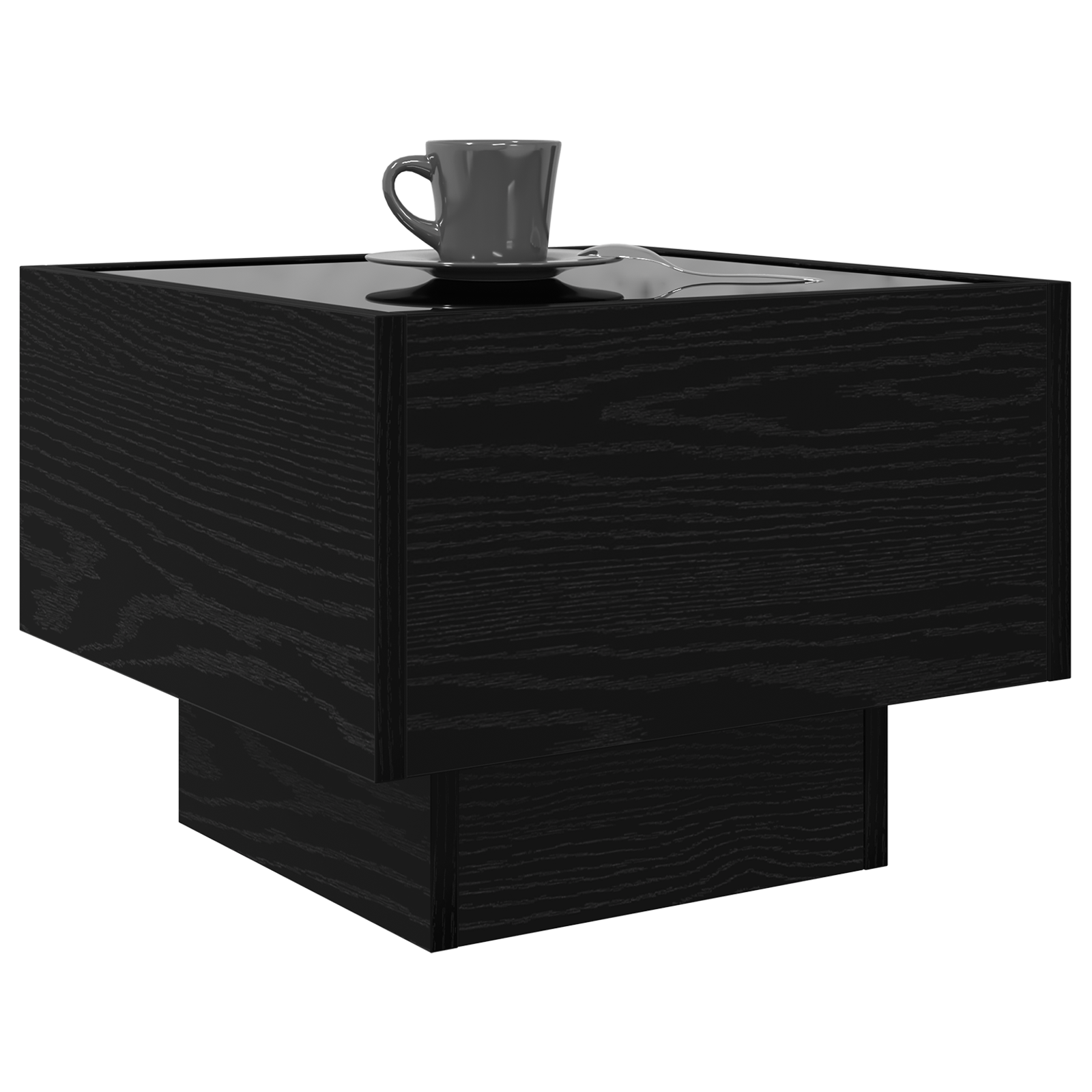 Masă laterală Stejar negru 40 x 40 x 30 cm Lemn compozit GartenMobel Dekor