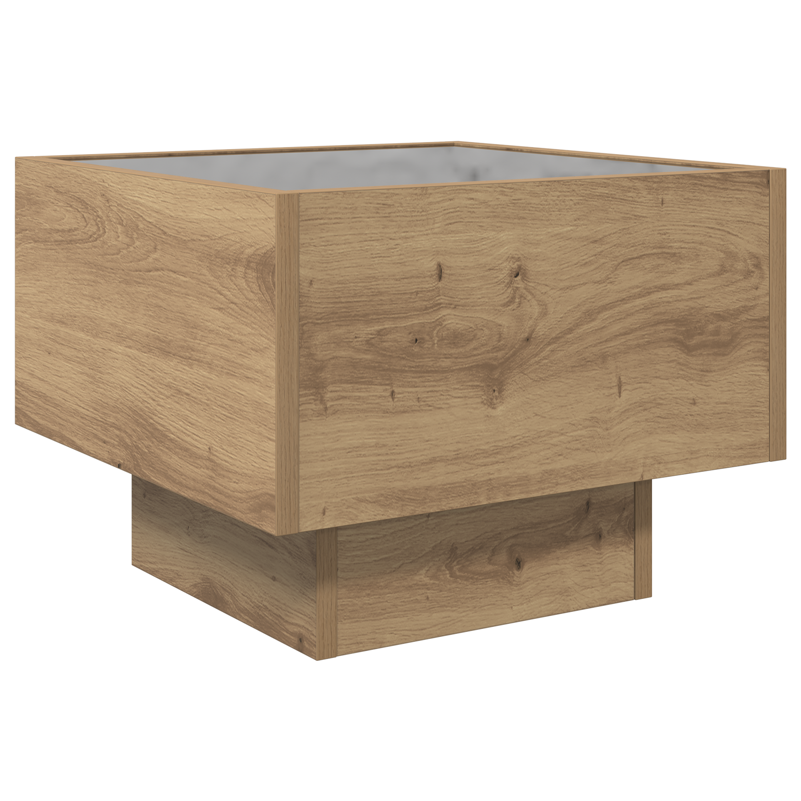 Masă laterală stejar artizanal 40 x 40 x 30 cm Lemn compozit GartenMobel Dekor