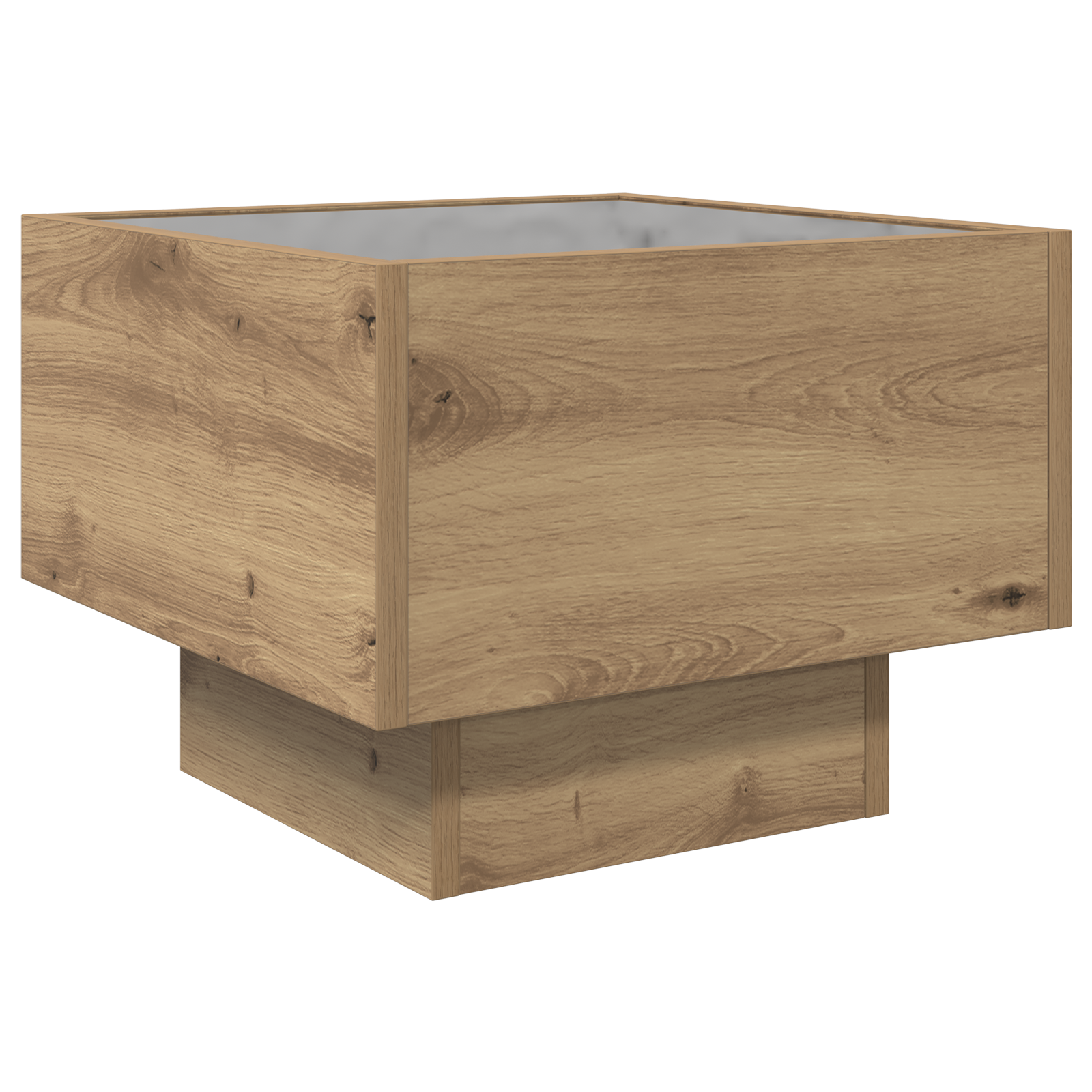 Masă laterală stejar artizanal 40 x 40 x 30 cm Lemn compozit GartenMobel Dekor
