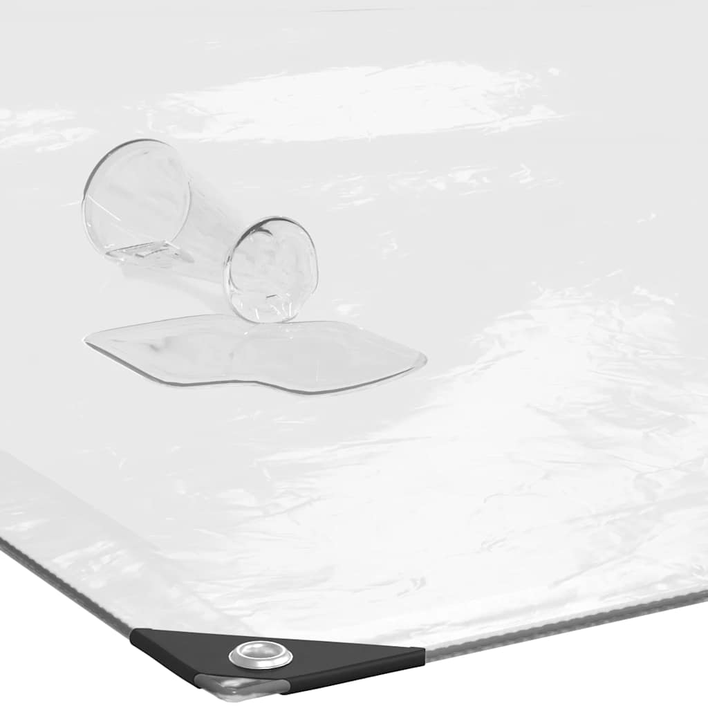 Prelata Transparenta 4x3 m din Polietilena Impermeabila cu Gauri tip Capse de Fixare pe Margini