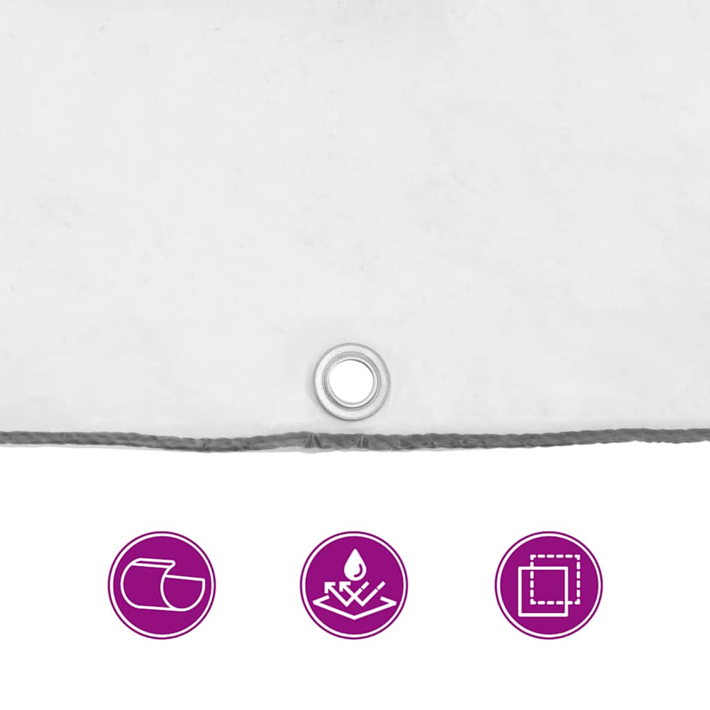 Prelata Transparenta 6x3 m din Polietilena Impermeabila cu Gauri tip Capse de Fixare pe Margini