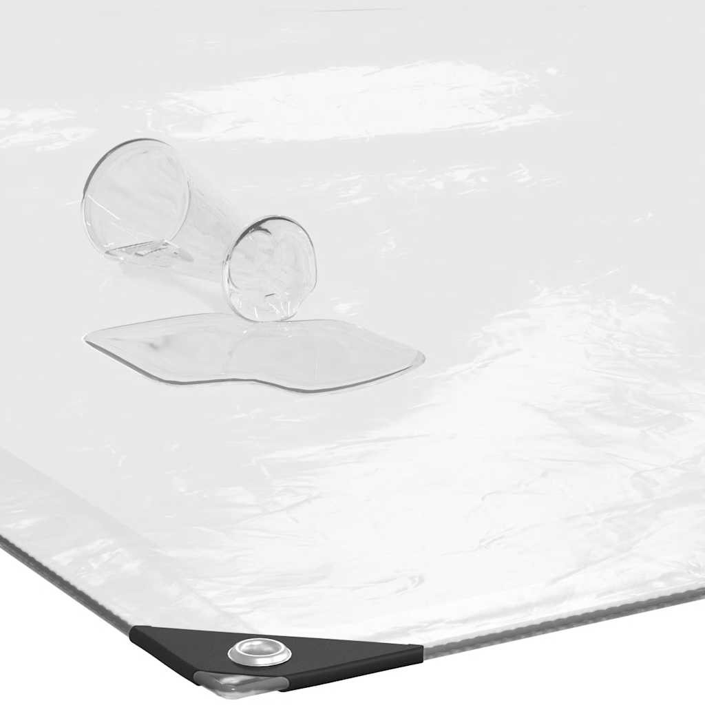 Prelata Transparenta 6x3 m din Polietilena Impermeabila cu Gauri tip Capse de Fixare pe Margini