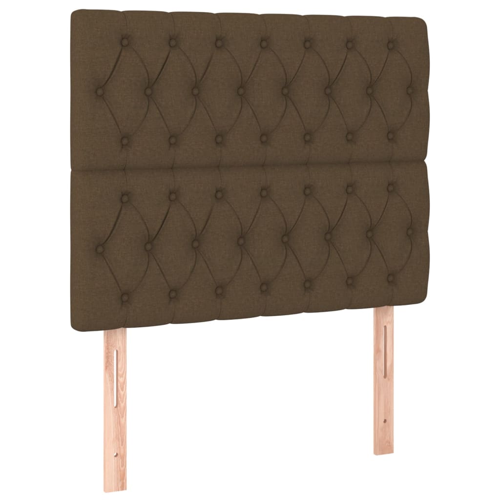 Pat box spring cu saltea, maro închis, 100x200 cm, textil GartenMobel Dekor