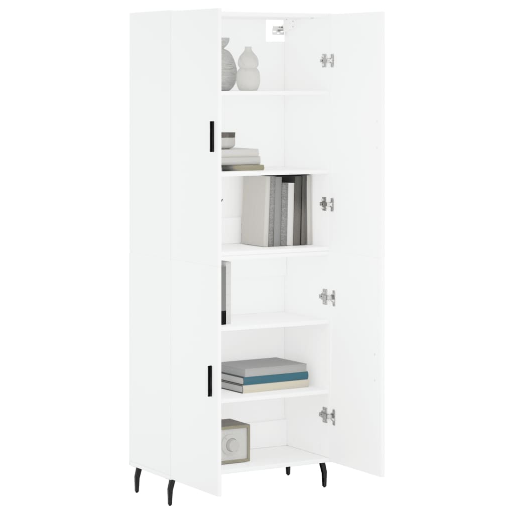 Dulap înalt, alb, 69,5x34x180 cm, lemn compozit GartenMobel Dekor