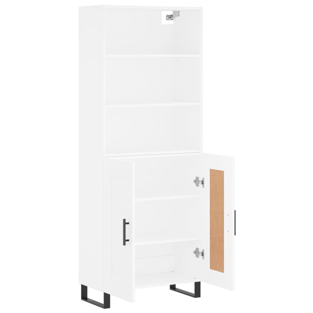Dulap înalt, alb, 69,5x34x180 cm, lemn compozit GartenMobel Dekor