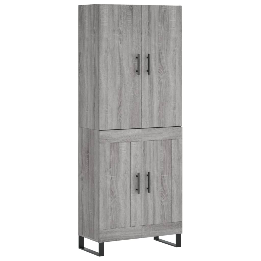 Dulap înalt, gri sonoma, 69,5x34x180 cm, lemn compozit GartenMobel Dekor