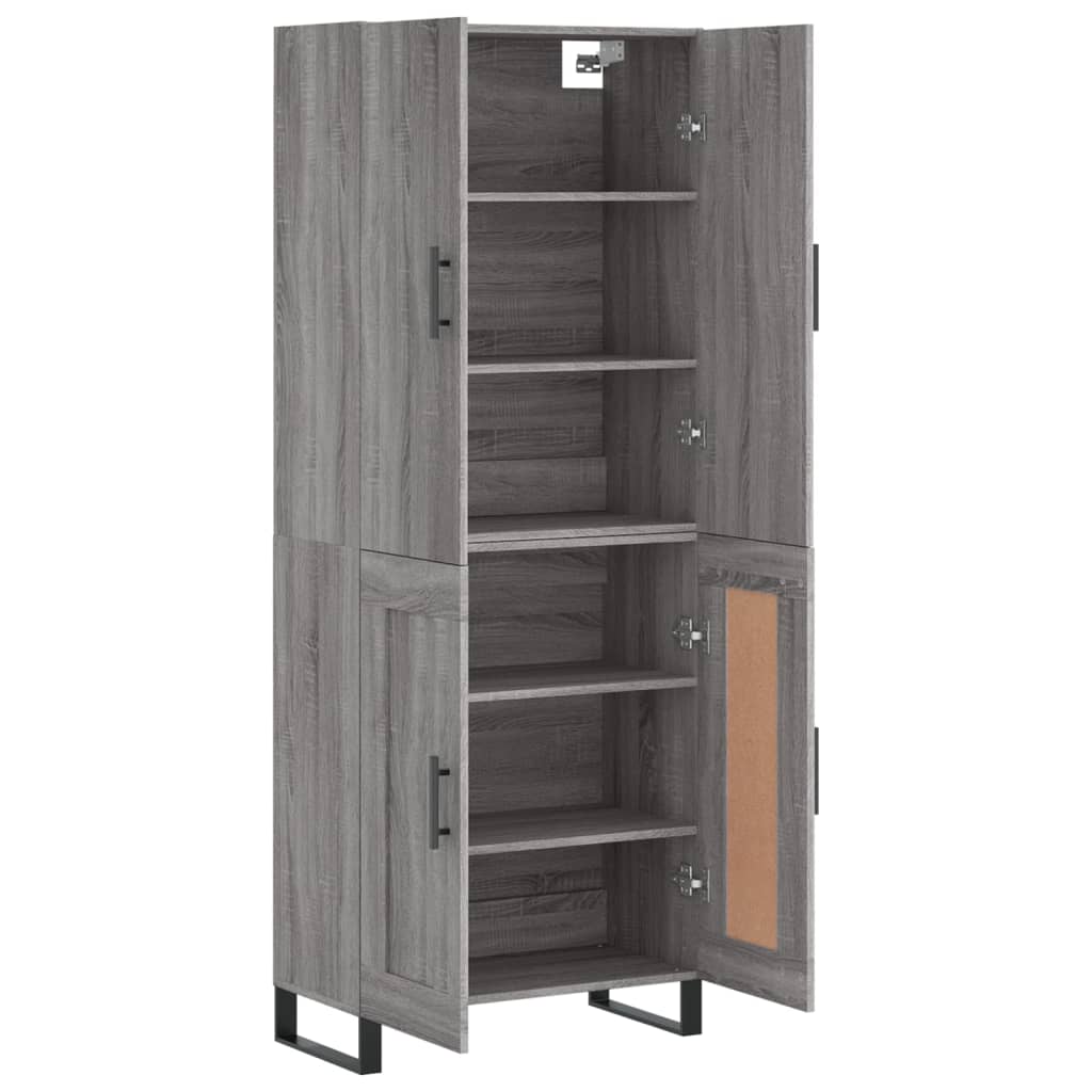 Dulap înalt, gri sonoma, 69,5x34x180 cm, lemn compozit GartenMobel Dekor