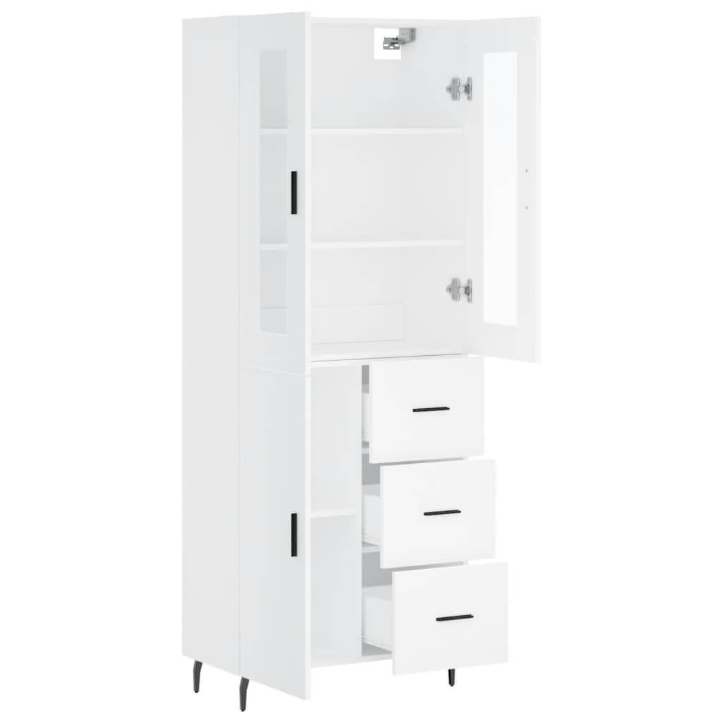 Dulap înalt, alb, 69,5x34x180 cm, lemn compozit GartenMobel Dekor