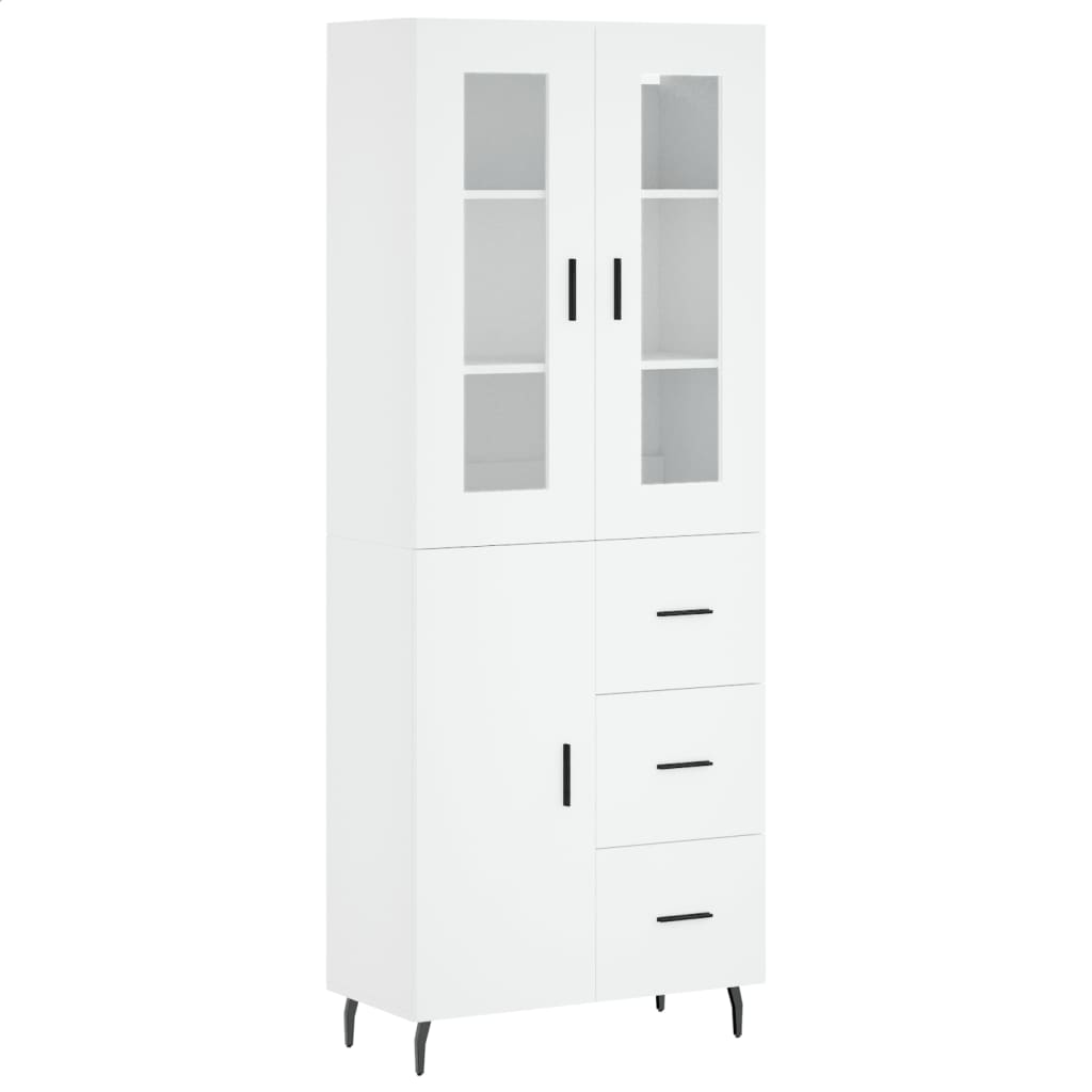 Dulap înalt, alb, 69,5x34x180 cm, lemn compozit GartenMobel Dekor