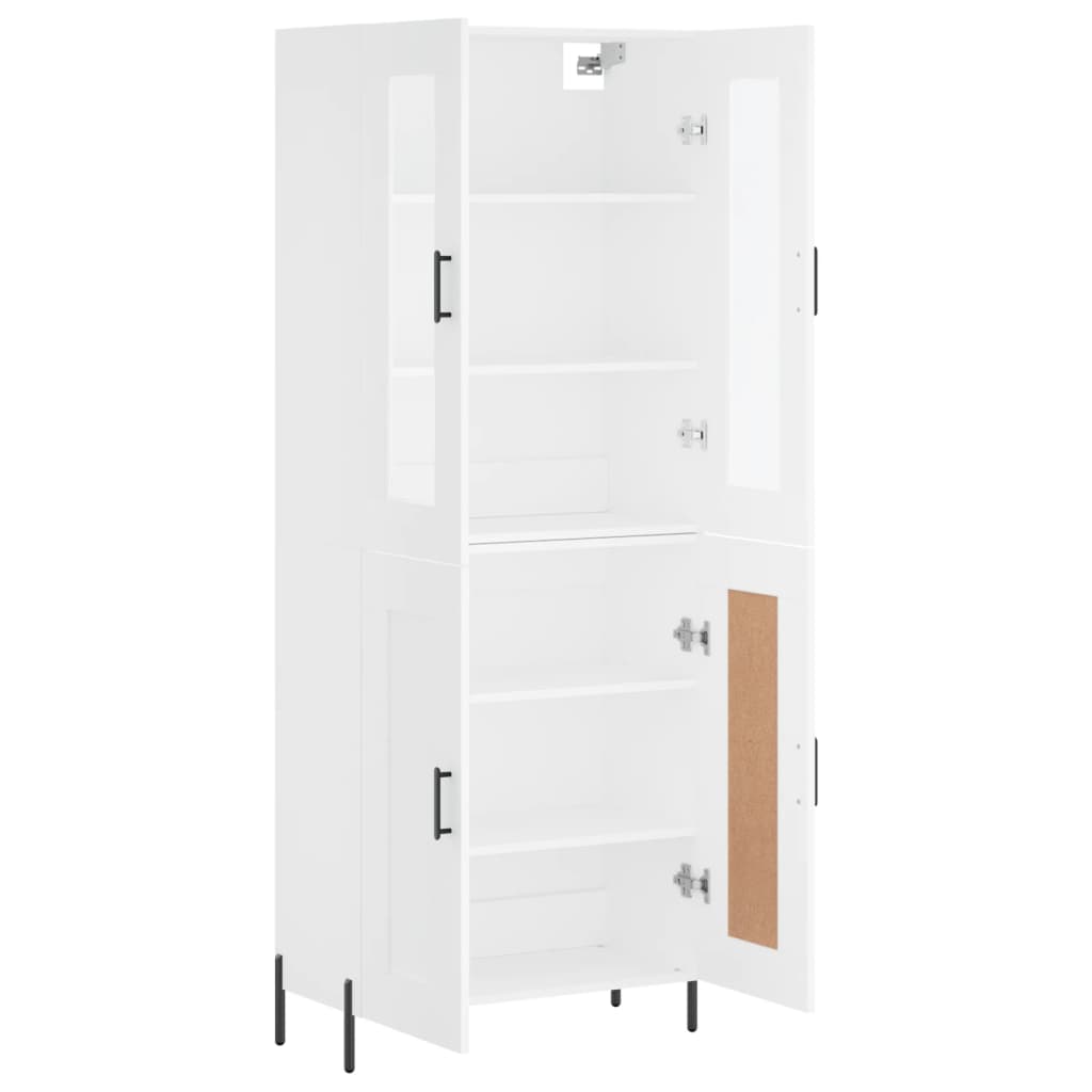 Dulap înalt, alb, 69,5x34x180 cm, lemn compozit GartenMobel Dekor