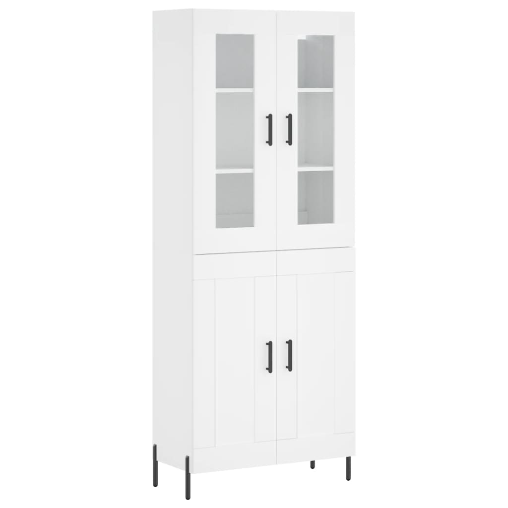 Dulap înalt, alb, 69,5x34x180 cm, lemn compozit GartenMobel Dekor