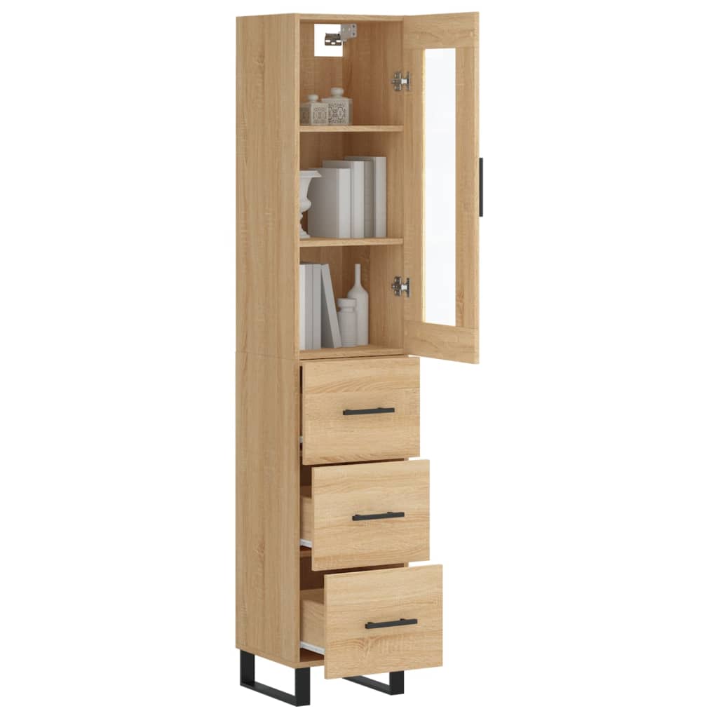 Dulap înalt, stejar sonoma, 34,5x34x180 cm, lemn prelucrat GartenMobel Dekor