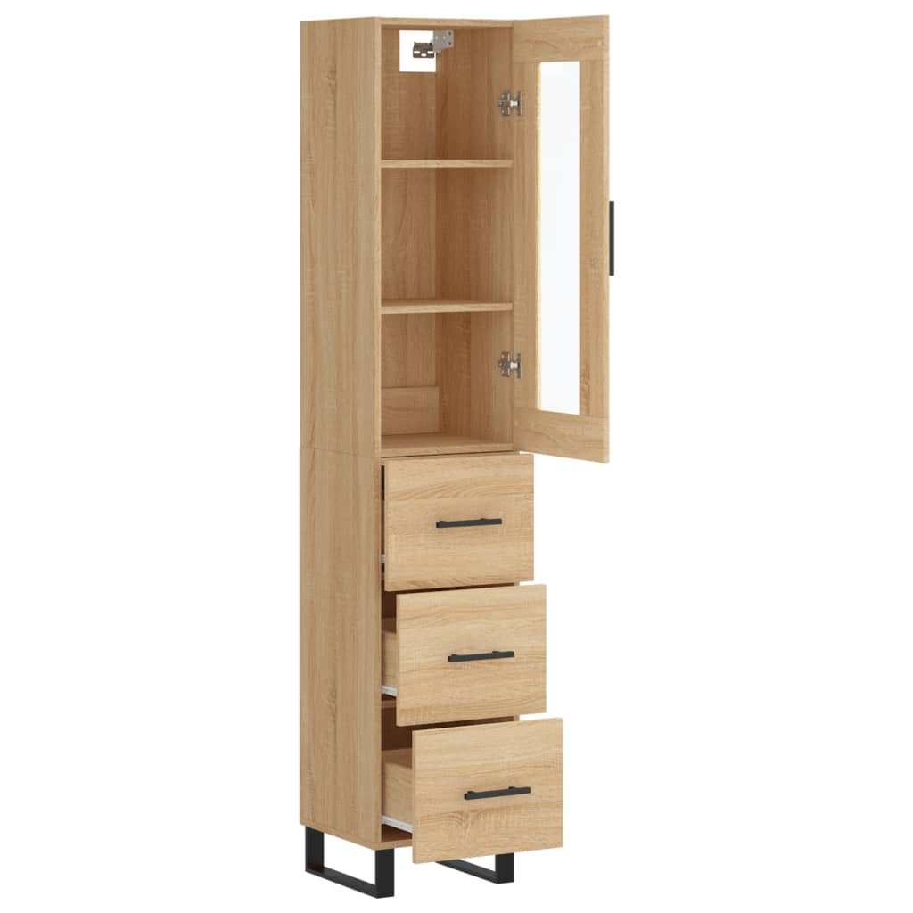 Dulap înalt, stejar sonoma, 34,5x34x180 cm, lemn prelucrat GartenMobel Dekor