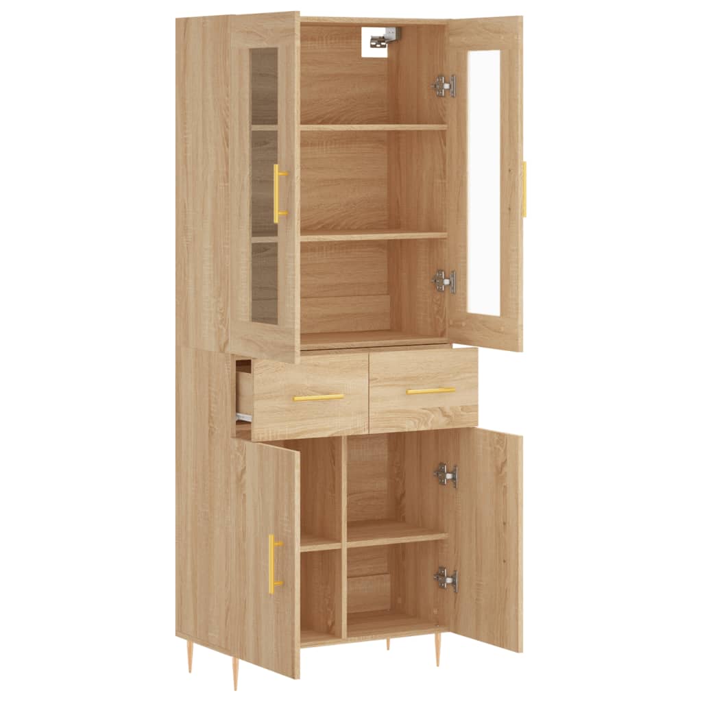 Dulap înalt, stejar sonoma, 69,5x34x180 cm, lemn compozit GartenMobel Dekor
