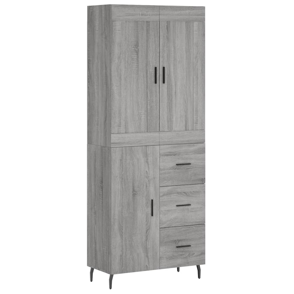 Dulap înalt, gri sonoma, 69,5x34x180 cm, lemn compozit GartenMobel Dekor