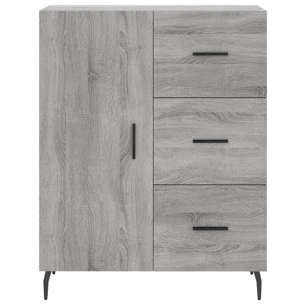 Dulap înalt, gri sonoma, 69,5x34x180 cm, lemn compozit GartenMobel Dekor