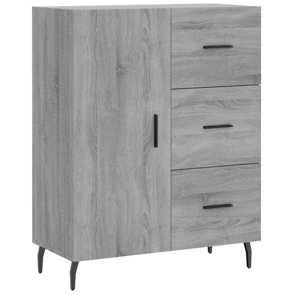 Dulap înalt, gri sonoma, 69,5x34x180 cm, lemn compozit GartenMobel Dekor