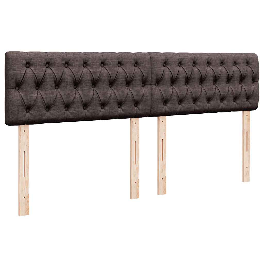 Pat box spring cu saltea, maro închis, 200x200 cm, textil GartenMobel Dekor