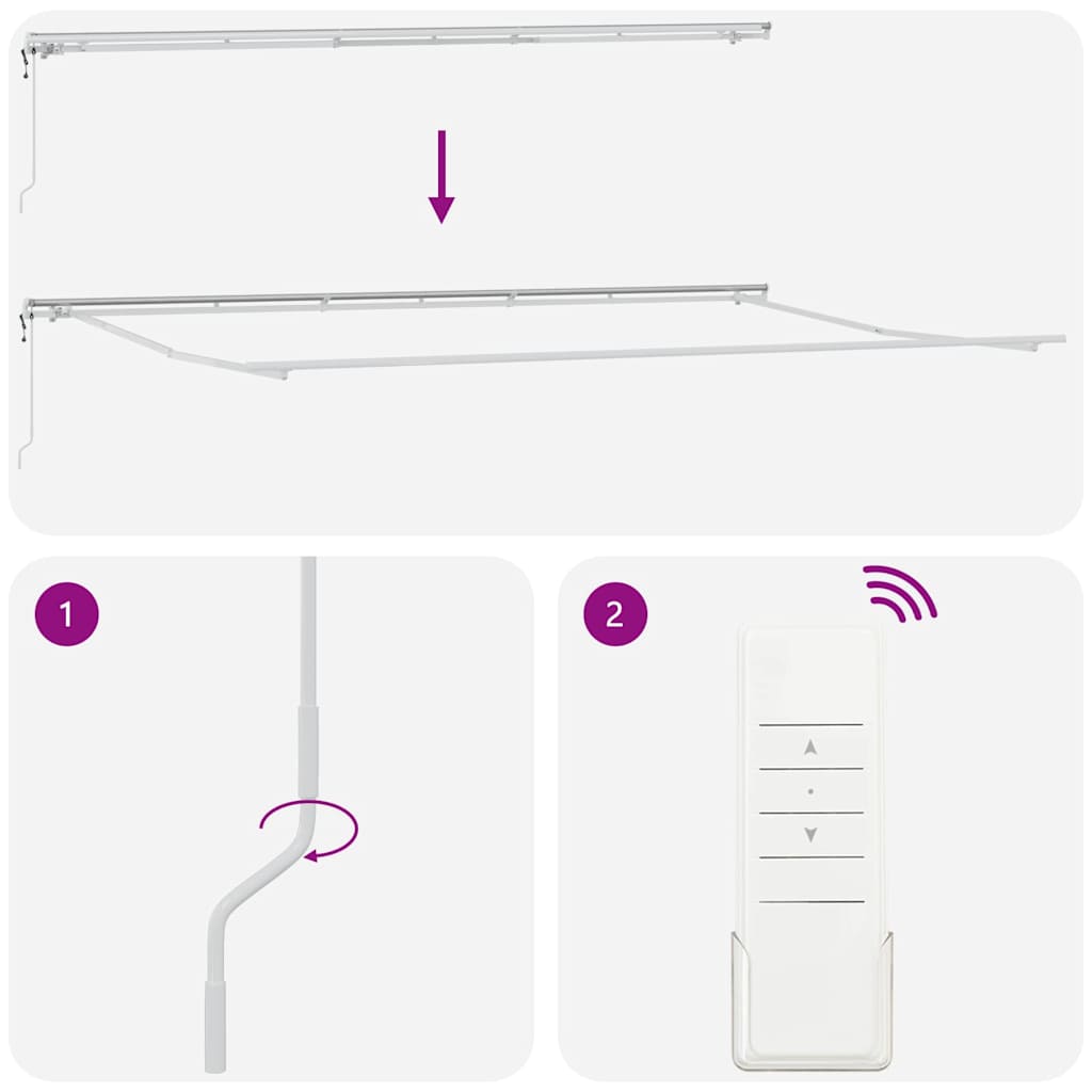 Marchiză retractabilă Negru 600 × 300 cm Negru GartenMobel Dekor