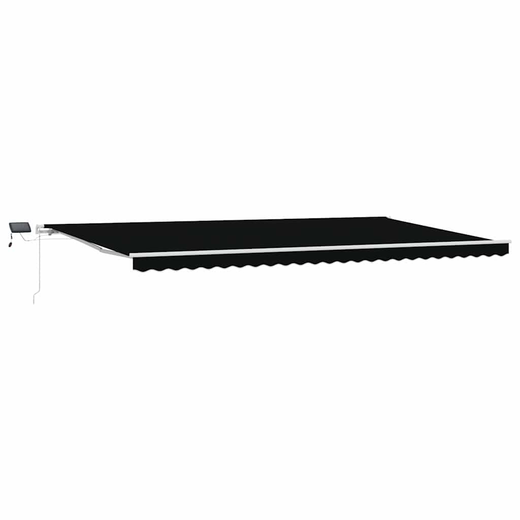 Marchiză retractabilă with Manual Negru 600 × 300 cm Negru GartenMobel Dekor