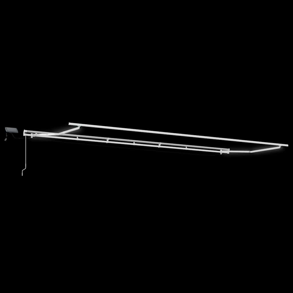 Marchiză retractabilă with Manual Negru 600 × 300 cm Negru GartenMobel Dekor