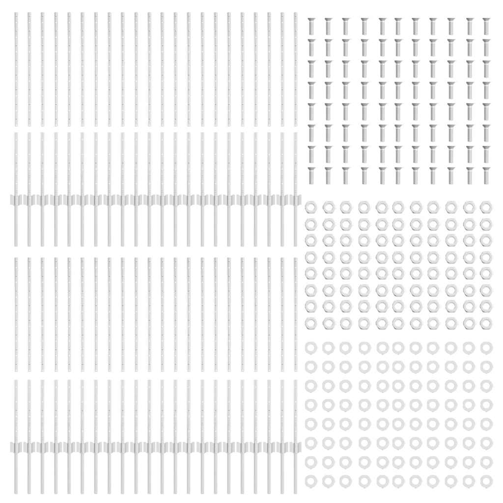 Stâlpi de Gard 44 pcs Argintiu 100 x 1 m Oțel galvanizat GartenMobel Dekor