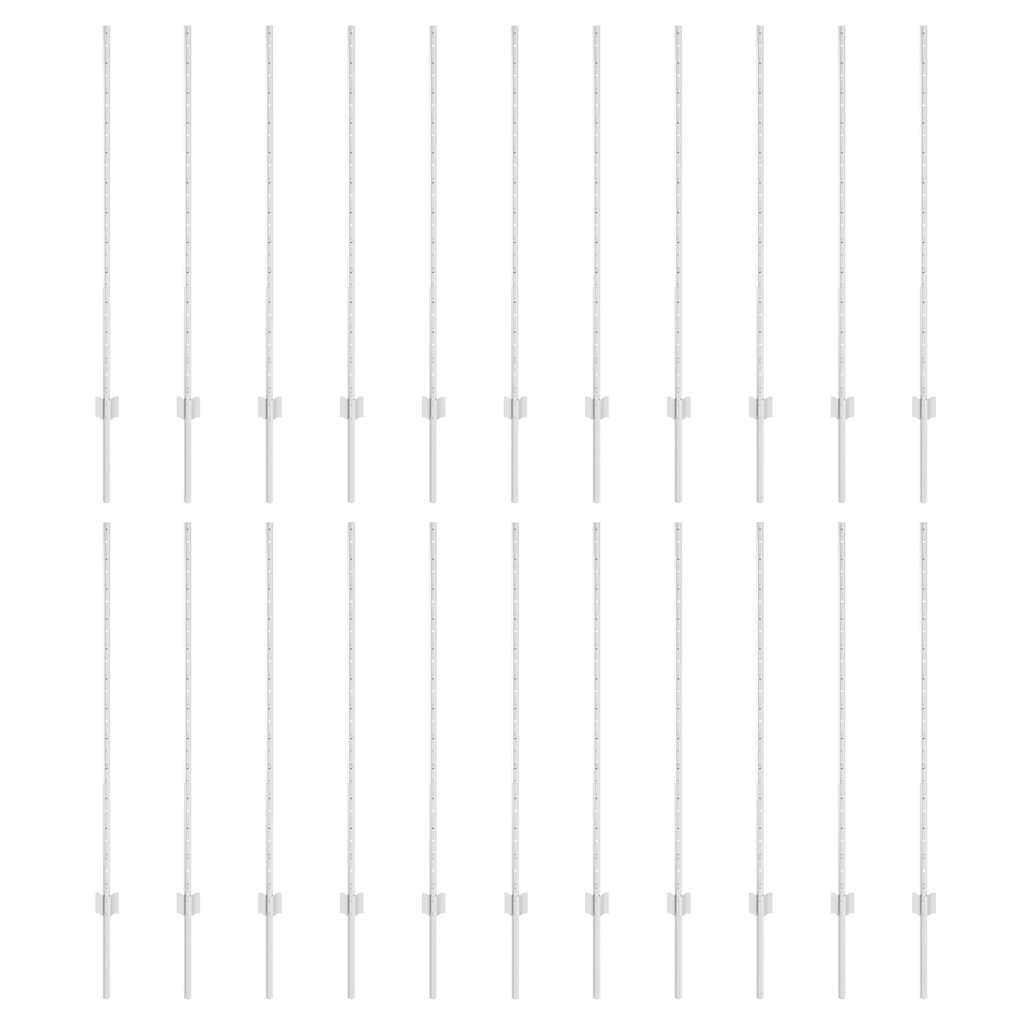 Stâlpi de Gard 44 pcs Argintiu 50 x 1.2 m Oțel Galvanizat GartenMobel Dekor