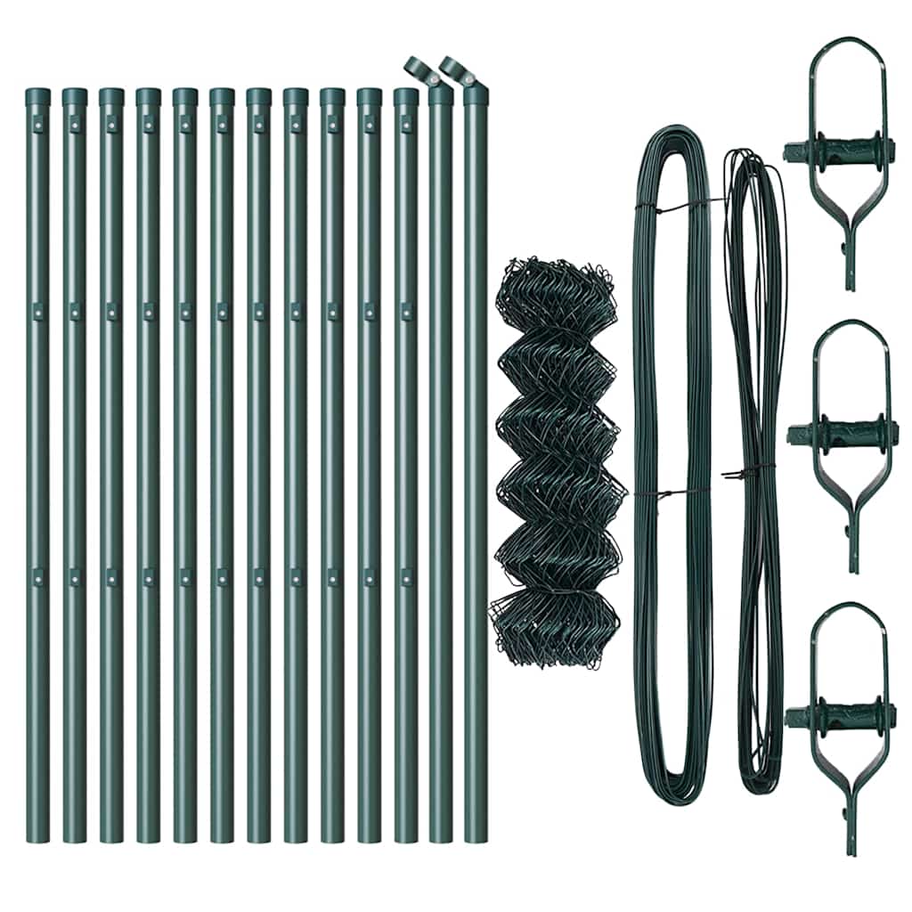 Set de Stâlpi de Gard Verde 0.4 x 25 m Oțel Galvanizat GartenMobel Dekor