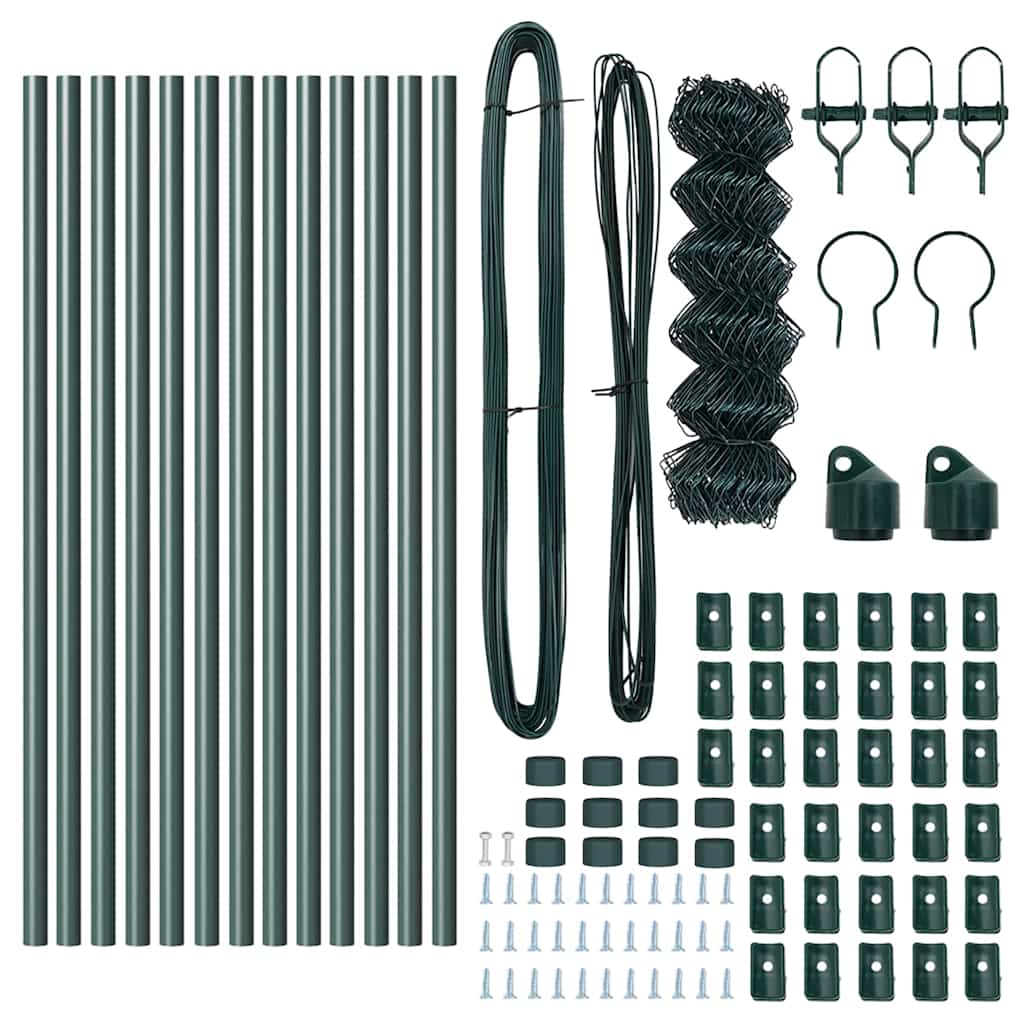 Set de Stâlpi de Gard Verde 0.4 x 25 m Oțel Galvanizat GartenMobel Dekor